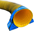 Pair of sandbags draped over a dog agility tunnel