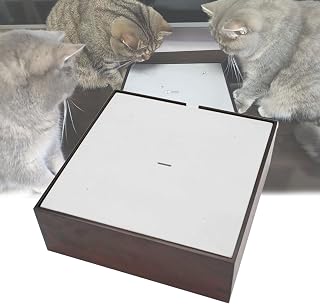 Automatic Water Drop Cat Teaser Toy, 600ml Water Storage Box, Removable Washable Filter, Adjustable Flow, Brown