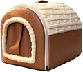 Cat Sleeping Nest with Leather Exterior, Fleece Lining and Carry Handle, Size L