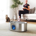 Stainless Steel Pet Water Fountain, 1.8 Gallon Tank, for Cats and Dogs