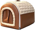 Cat Sleeping Nest with Leather Exterior, Fleece Lining, Carry Handle and Zippered Edge, Size XL