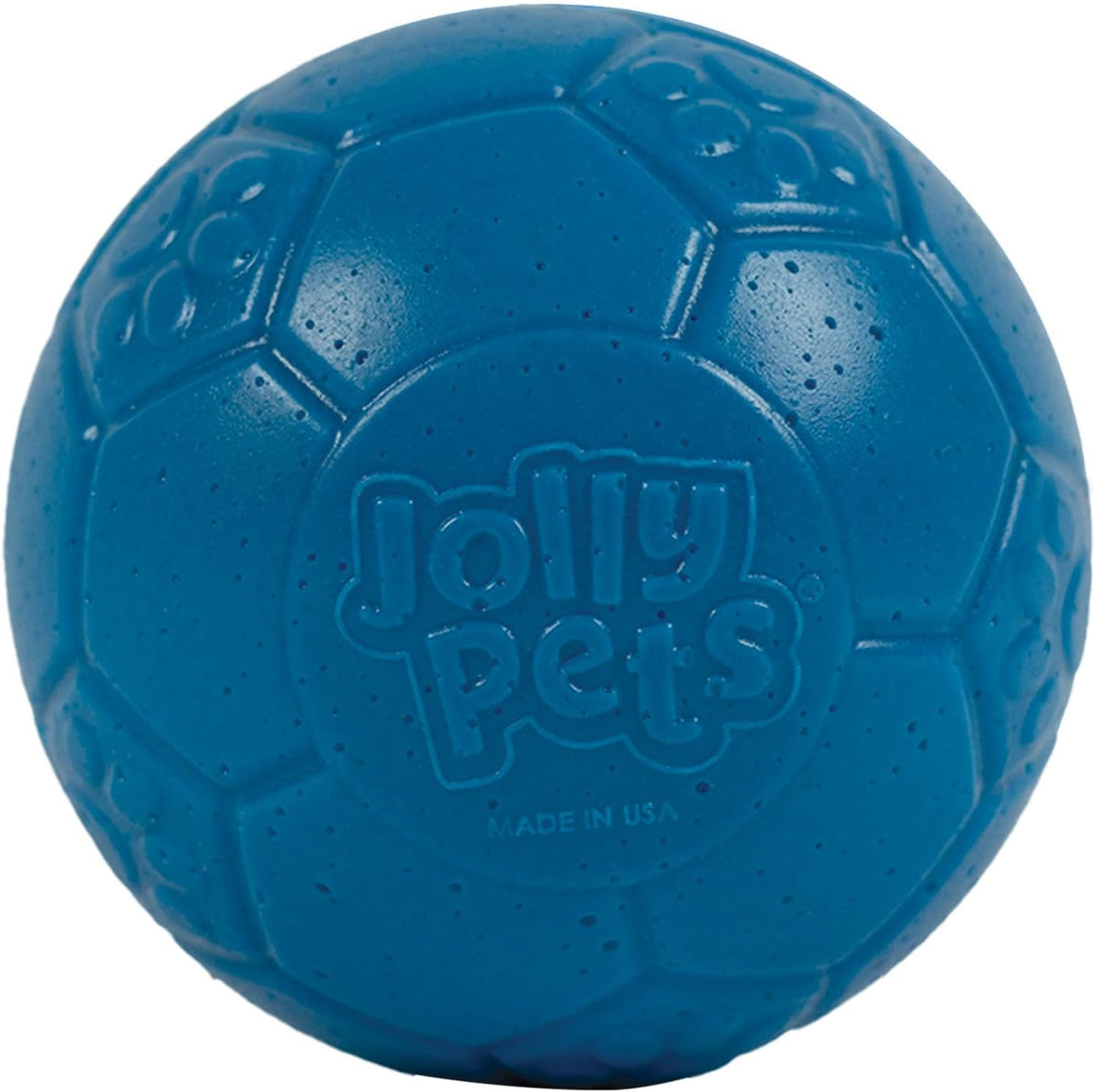 Ocean blue 4 inch soccer ball toy for dogs