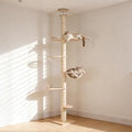 Floor to Ceiling Cat Tree, 110-118 Inch, with 6 Sisal Scratching Posts