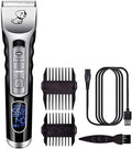 Cordless pet grooming clippers with titanium ceramic blade