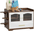 Cat Litter Box Enclosure Furniture, Hidden Cabinet with Cat Play House