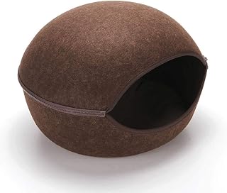 Egg-Shaped Felt Pet Nest Bed, Black