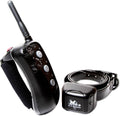 Black remote dog training collar and handheld transmitter