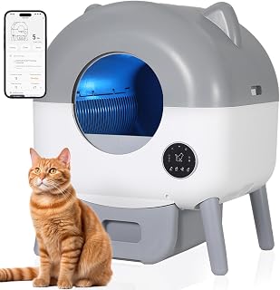 Automatic Self-Cleaning Cat Litter Box for Cats 2.2 to 28 Lbs, App Controlled