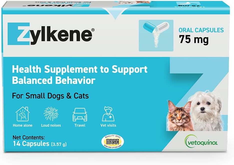 Container of 120 supplement capsules for small dogs and cats – view 2