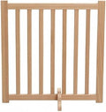 Folding Wooden Pet Enclosure Room Divider with Hinged Joints, Freestanding, Single Piece