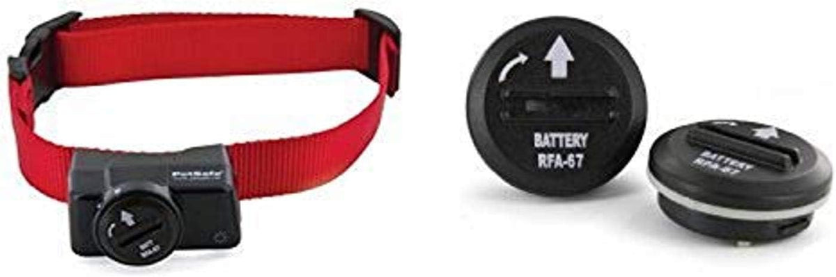 Wireless containment receiver collar with replacement batteries