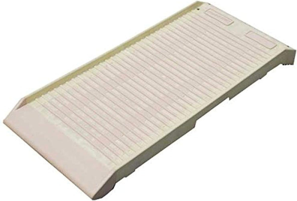Short lightweight dog ramp resting on a car side door opening