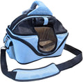 Powder blue mini pet carrier for small dogs and cats
