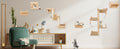 Wall-mounted modular cat shelves with cat house, lookout tower and scratching posts