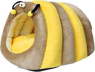 Enclosed Cat Bed Cave Nest with Soft Plush Cushion, 60x50x35cm