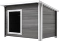 Lodge-style composite outdoor dog house with elevated floor – view 3