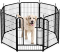 Eight-panel 40 inch metal dog exercise pen with gate