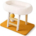 Cat Scratching Post with Climb and Ball, White, Simple Style