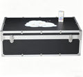 Aluminum pet memorial casket with satin blanket inside and carry handle – view 2