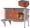 Insulated Weatherproof Outdoor Cat House for Stray and Feral Cats, Easy to Clean
