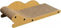 Cat Scratcher Lounge with Raised Side Panels and Sleeping Area, Wood-Look Frame