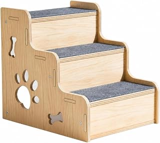 Folding Cat Stairs for Small Dogs and Kittens, Carpeted with Plywood Base, Style 5, 40x30x35 cm
