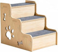 Folding Cat Stairs with Dark Gray Carpet Steps, Plywood and Felt Cloth, Style 5, 40x30x35 cm