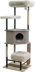 Petpals Heavy Duty Cat Tree with Steel Frame, Large Condo and Scratching Mats