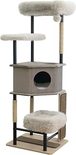 Petpals Heavy Duty Cat Tree with Steel Frame, Large Condo and Scratching Mats