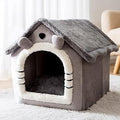 Soft Enclosed Cat Bed Tent with Removable Cushion for Kittens and Puppies, Size S (Within 3.5KG)