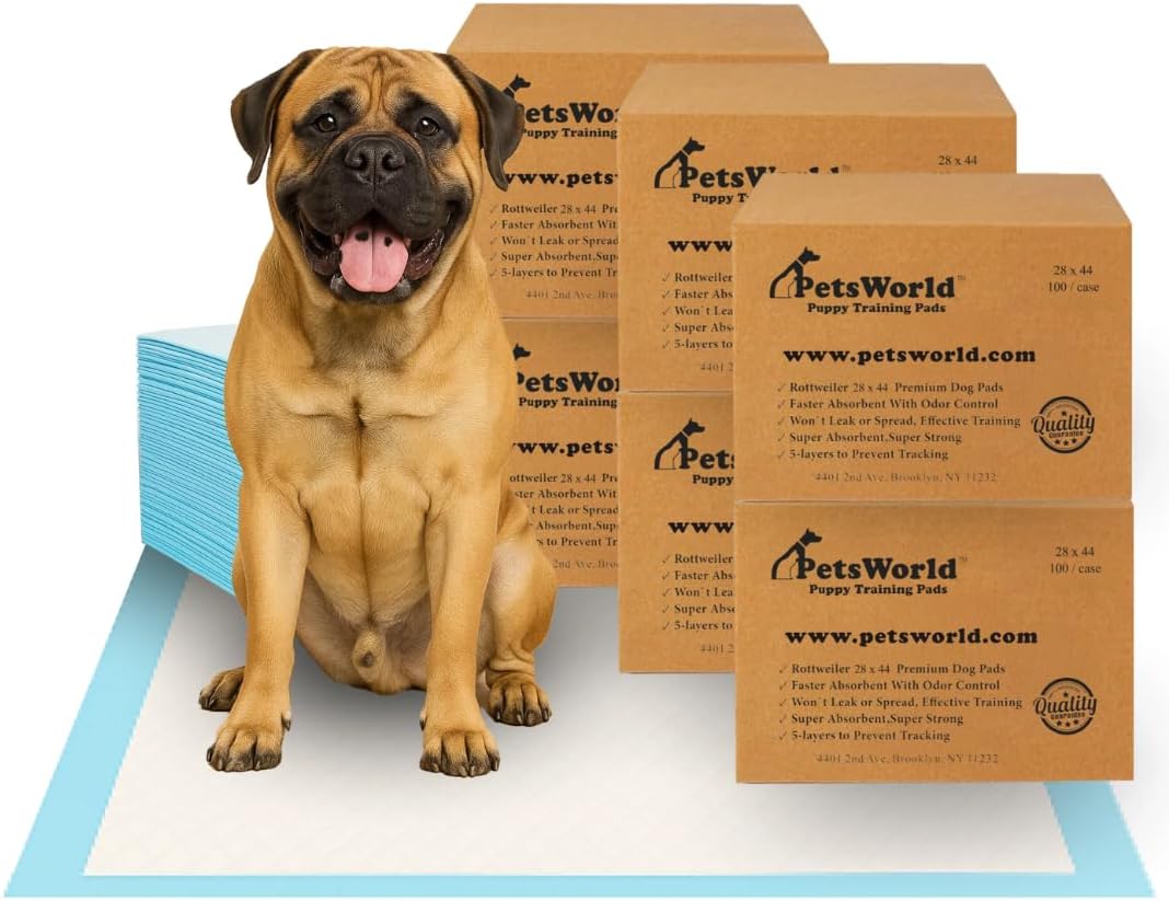 Stack of extra-large white dog training pee pads, 28 x 44 inches – view 5