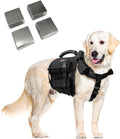 Dog wearing a weighted exercise vest with removable weight pockets