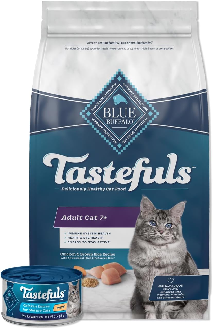 Four 7 lb bags of chicken and brown rice senior dry cat food – view 6