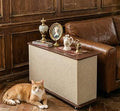 Cat Scratcher Sofa Side Table with Hidden Storage and Sisal Pad