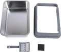 Stainless Steel Cat Litter Box, Top Entry, High-Sided, Anti-Splash, with Scoop, Dark Gray