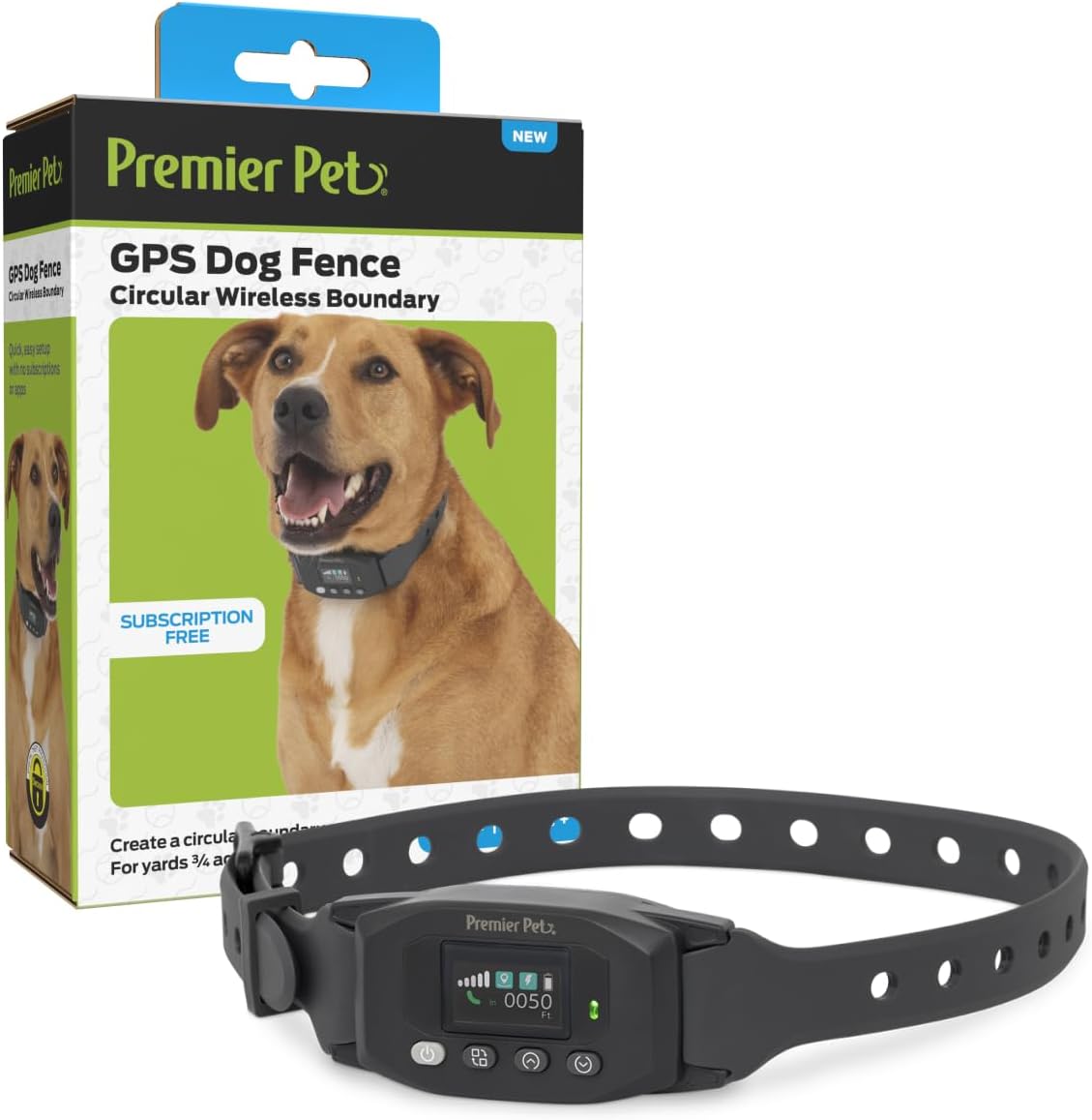 GPS wireless dog fence with circular boundary