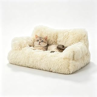 Winter Warm Plush Pet Sofa Bed for Cats and Small Dogs