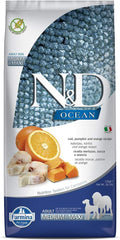 26.4 lb bag of codfish and pumpkin dry dog food