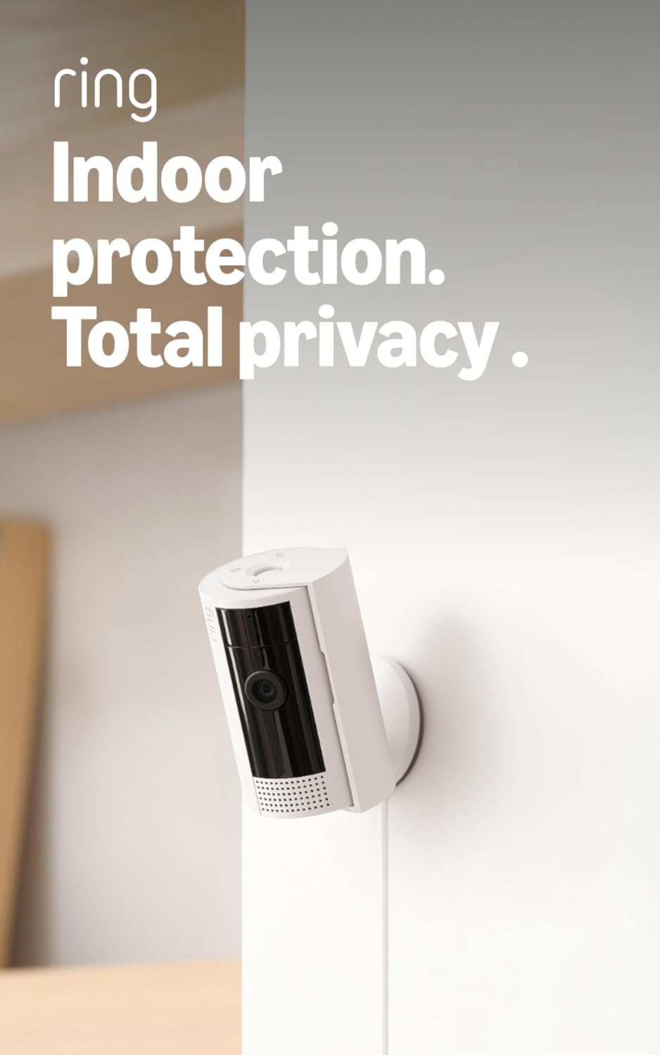 Four white indoor security cameras for monitoring pets in the home