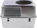 Stainless Steel Enclosed Cat Litter Box, Large Capacity