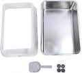 Enclosed Stainless Steel Cat Litter Box, Extra Large, Top Entry, High-Sided, Anti-Splash, White
