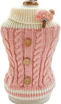 Cat Clothes Sweet Button-Up Sweater, Fall and Winter, for Cats and Puppies