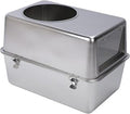 Stainless Steel Cat Litter Box for Large Cats, 59.5 x 39.5 cm