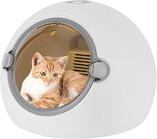 Automatic Pet Dryer Machine, 600W Portable Cat Dryer Box, 68-113°F Adjustable Temperature, Holds Up to 16.53 lbs