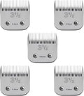 Detachable Ceramic Replacement Pet Clipper Blade, Compatible with Oster A5 and Wahl KM Series, 5 Pcs