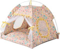 Cat Tent Bed with Hammock and Floor, Small Dog House, Style D, Large