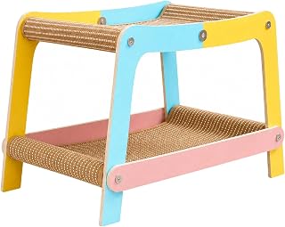 2-Tier Cat Scratcher Bed, Space-Saving, Sturdy, Multi, for Living Rooms
