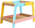 2-Tier Cat Scratcher Bed, Easy Assembly, Sturdy, Multi, for Living Rooms