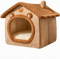 Washable Enclosed Cat Bed Pet House with Arched Entrance, No Assembly, for Kittens, Size L
