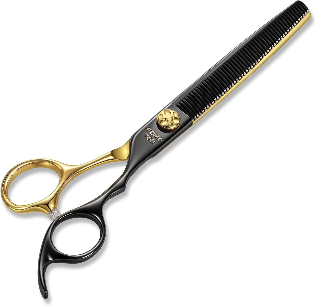 Black and gold dog grooming scissors set with four shears and bag – view 6